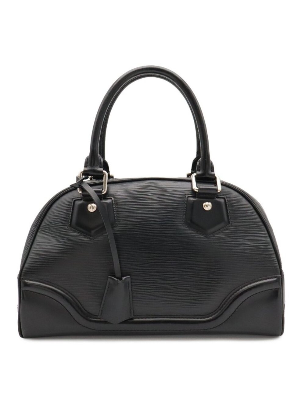 Louis Vuitton Epi Bowling Montaigne PM Mini Boston Bag Leather Noir Black